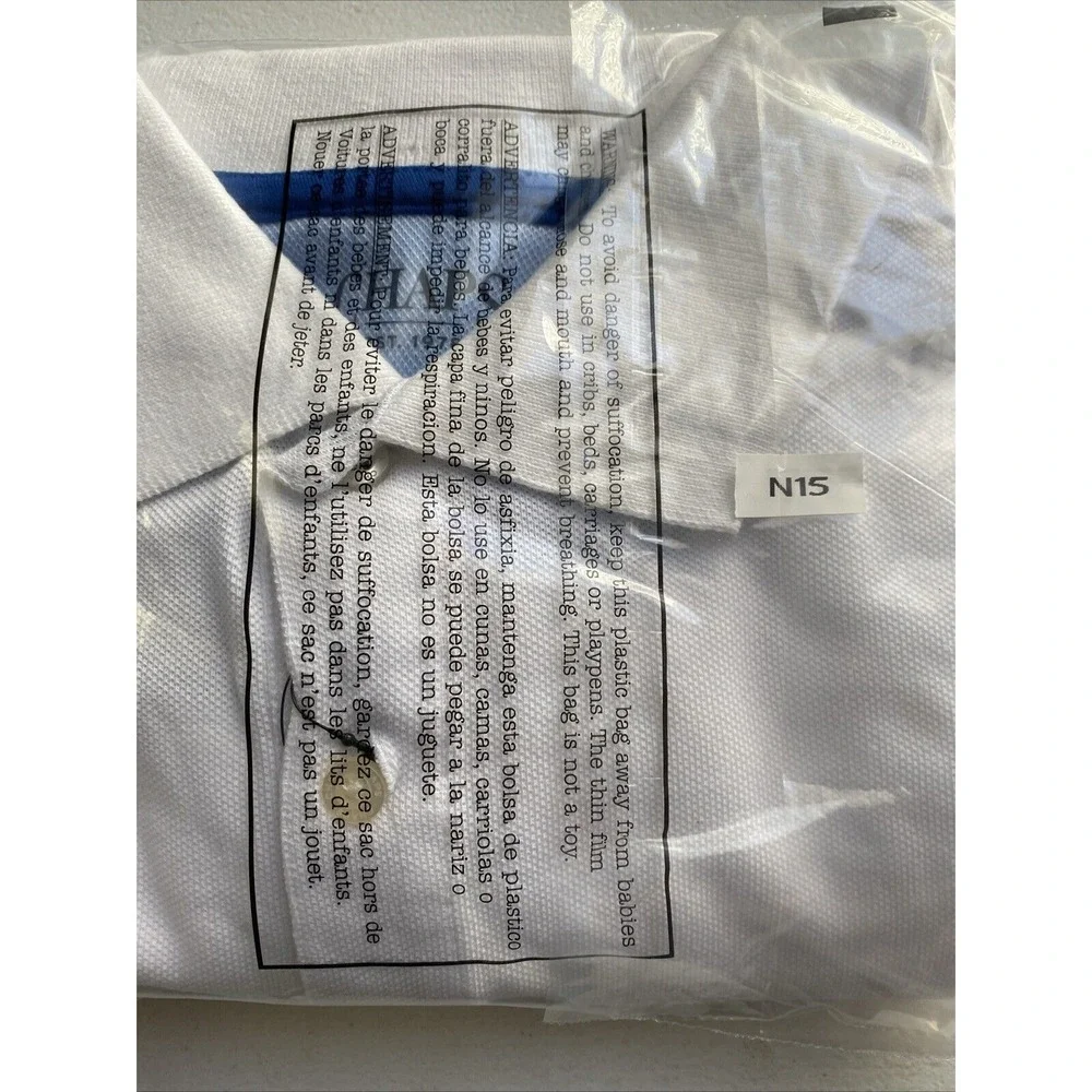 Chaps White Jersey Polo‎ Shirt Men's Size S